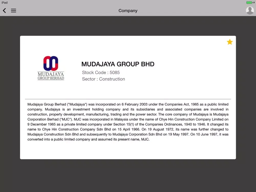 Malaysia Investor Relations iPad 应用截图