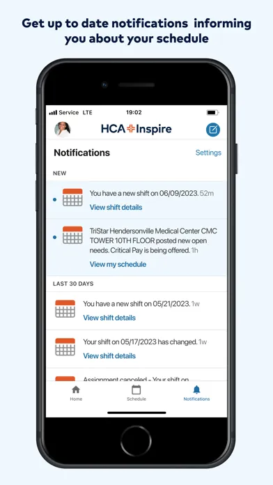 Ảnh chụp màn hình của HCA Inspire