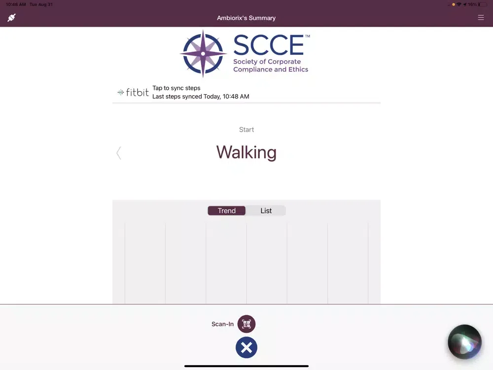 Captures d'écran de SCCE Fitness Challenge iPad 