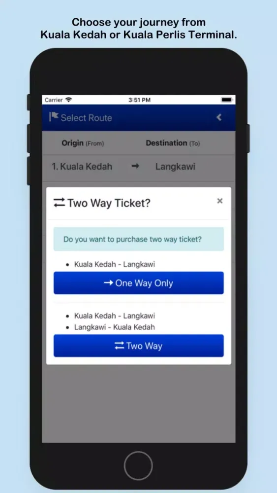 Ảnh chụp màn hình của Langkawi Ferry Line
