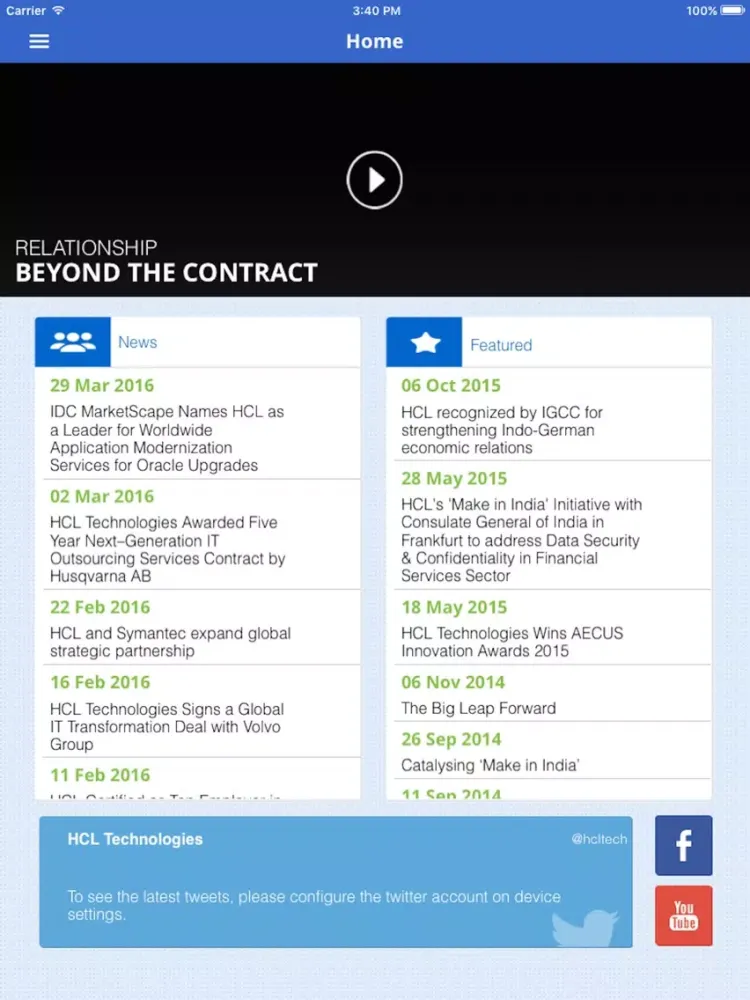 HCL News iPad 应用截图