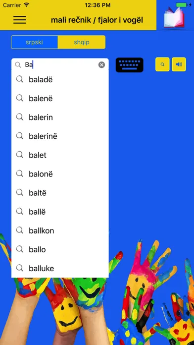 Capturas de pantalla de Mali rečnik / Flajor i vogël