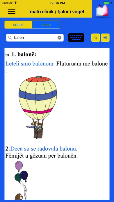Capturas de pantalla de Mali rečnik / Flajor i vogël