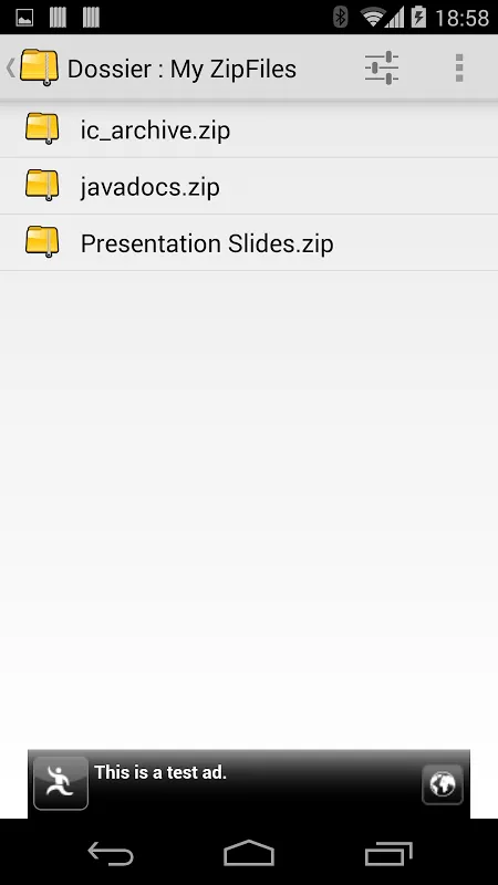 Tangkapan skrin Zip Viewer