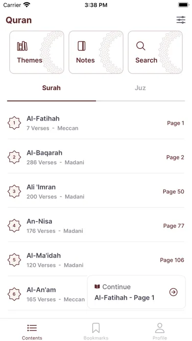 Tangkapan skrin The Clear Quran