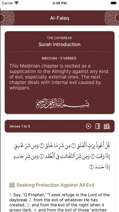 Tangkapan skrin The Clear Quran