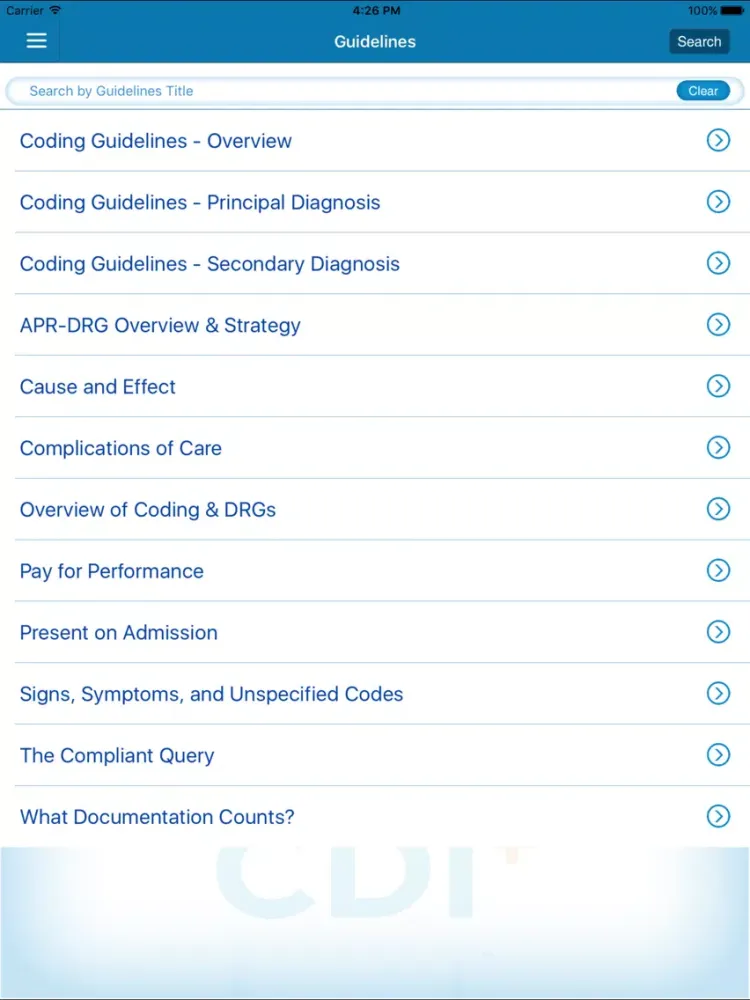 CDI+PG iPad  Screenshots