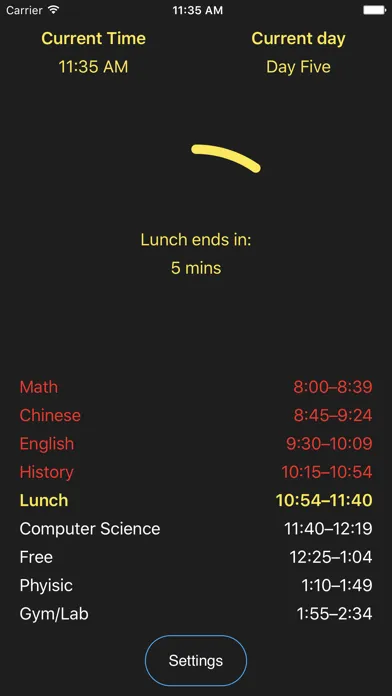 Screenshot di MHS Schedule