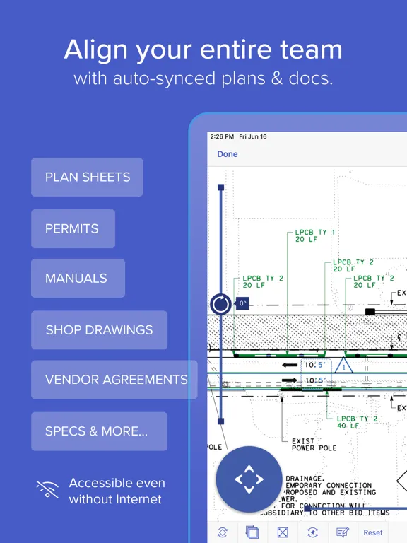HCSS Plans: Revision control iPad  Screenshots
