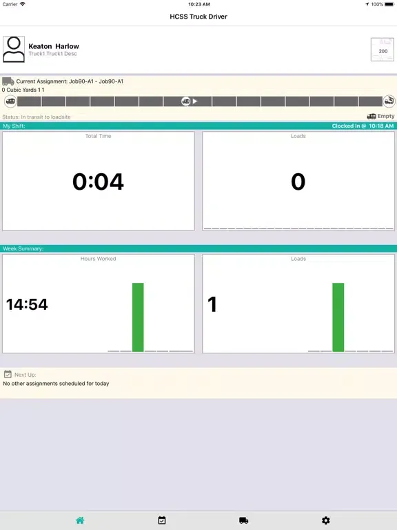 Zrzuty ekranu HCSS Truck Driver: Log loads iPad 