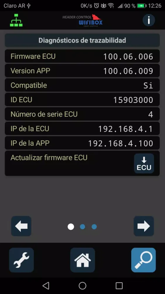 Captures d'écran de HC WiFi Box V6