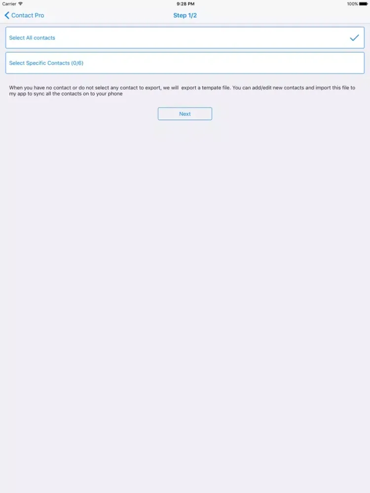Capturas de tela do Contacts Backup , Restore , Merge and More iPad 