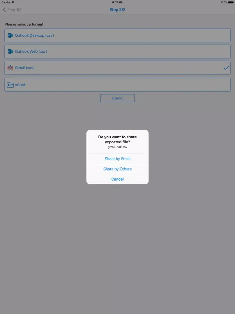 Capturas de tela do Contacts Backup , Restore , Merge and More iPad 