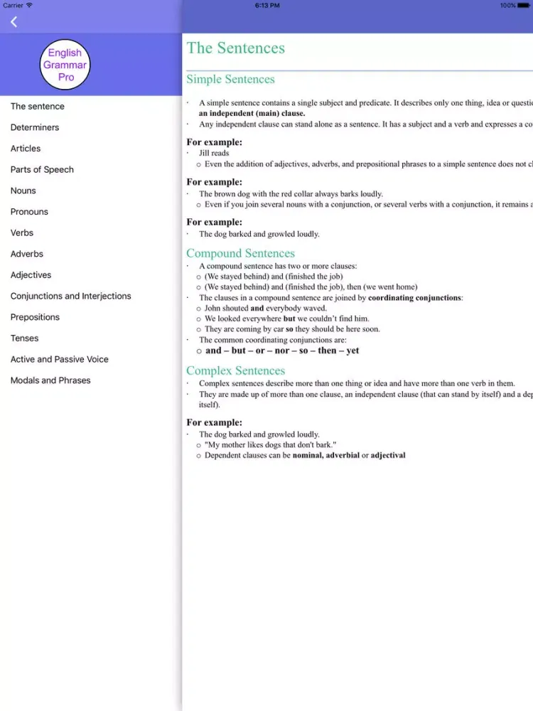 Capturas de pantalla de English Grammar Full iPad 