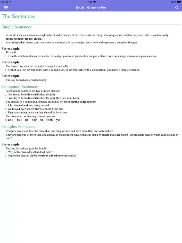 Capturas de pantalla de English Grammar Full iPad 