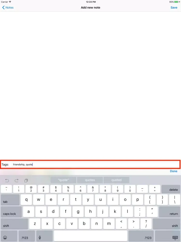 Zrzuty ekranu Notes - Notes with tags iPad 