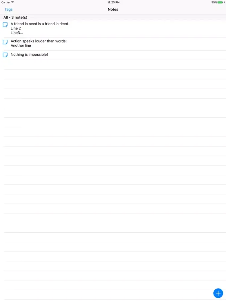 Zrzuty ekranu Notes - Notes with tags iPad 