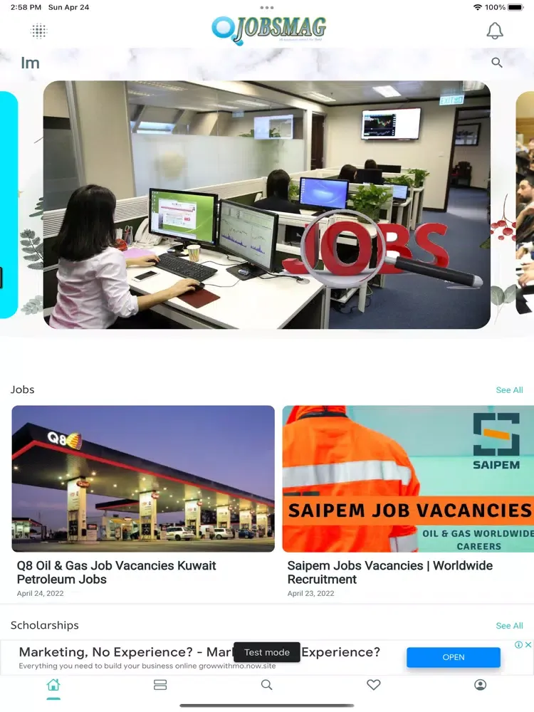 Capturas de pantalla de Jobsmag iPad 
