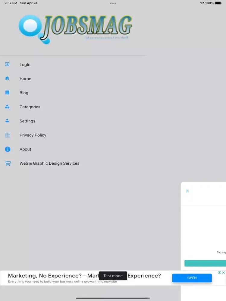 Capturas de pantalla de Jobsmag iPad 