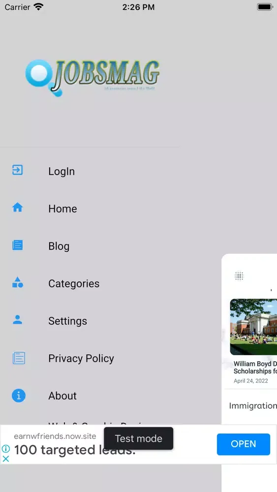 Capturas de pantalla de Jobsmag