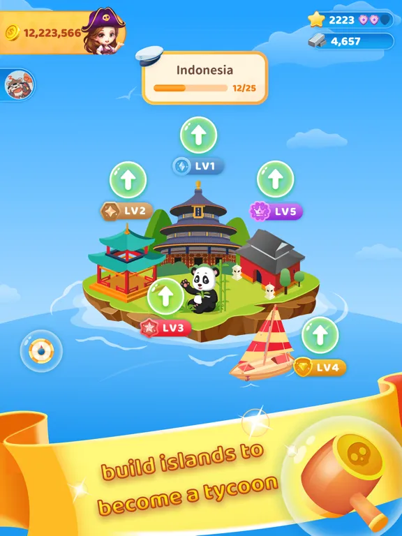 Tangkapan layar Hiyaa - Idle Island Builder iPad 