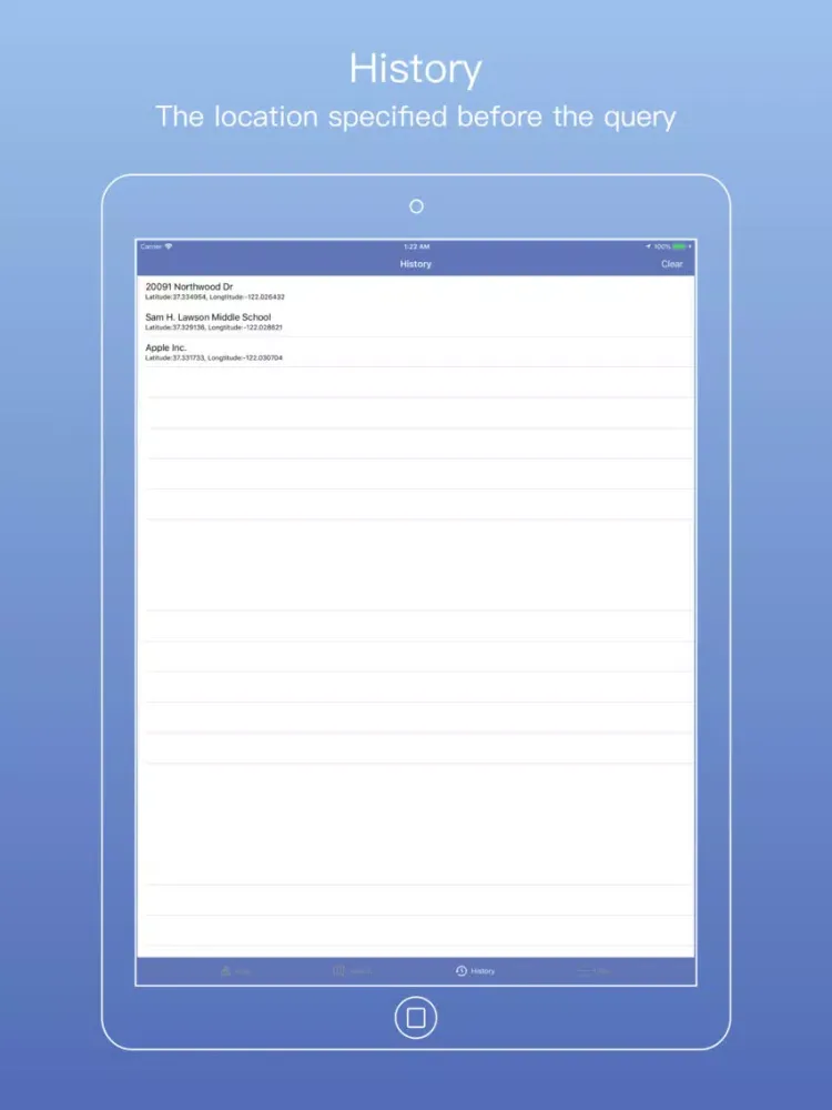 Captures d'écran de Location Query iPad 