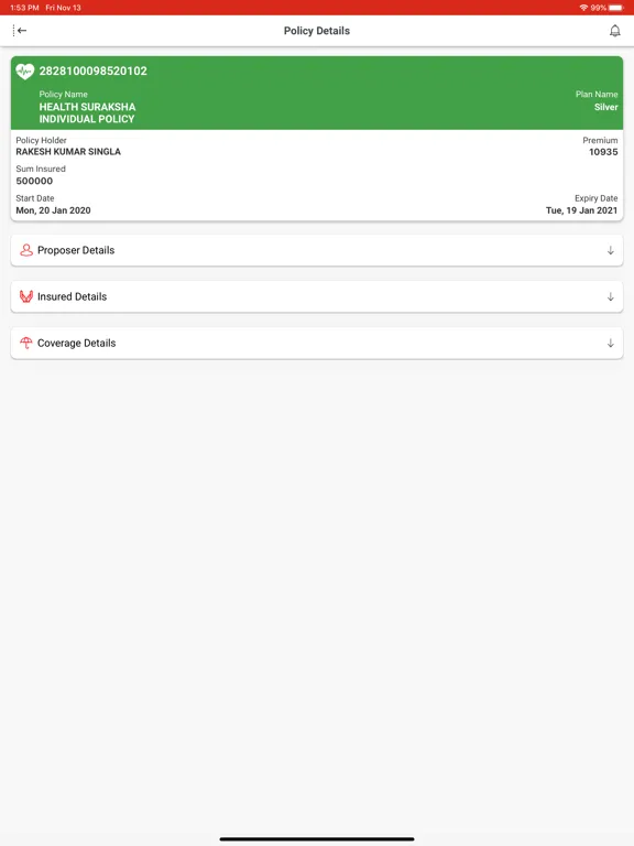 HDFC ERGO Insurance App iPad  स्क्रीनशॉट