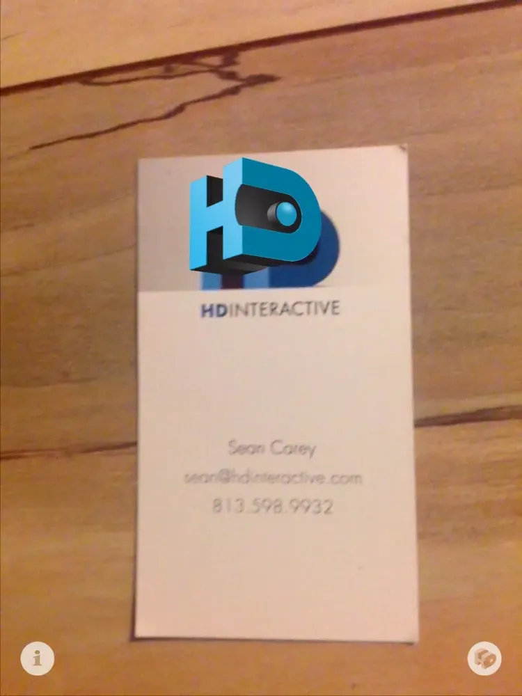 ภาพหน้าจอของ HD Interactive Augmented Reality Business Card iPad 