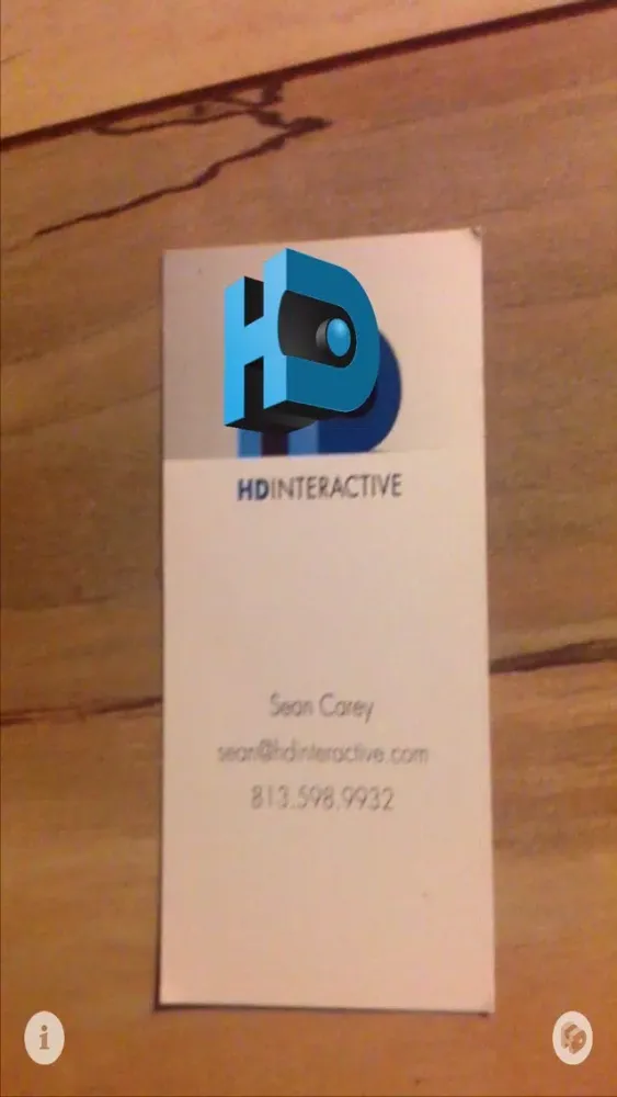 ภาพหน้าจอของ HD Interactive Augmented Reality Business Card
