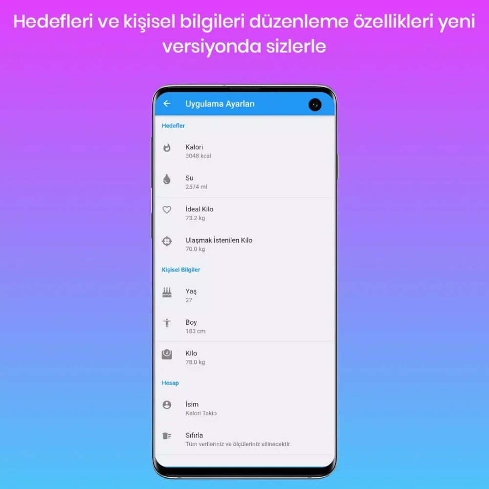 Kalori Takip سکرین شاٹس