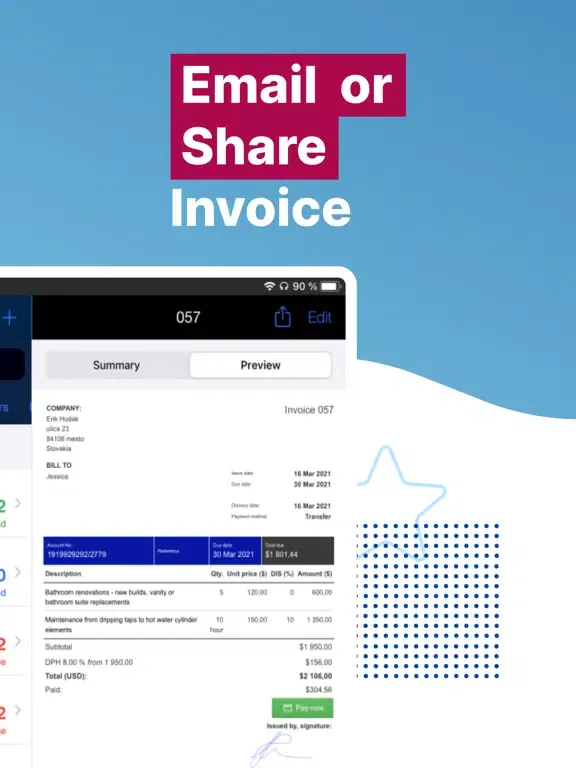 Invoice Star - Invoices Maker iPad 应用截图