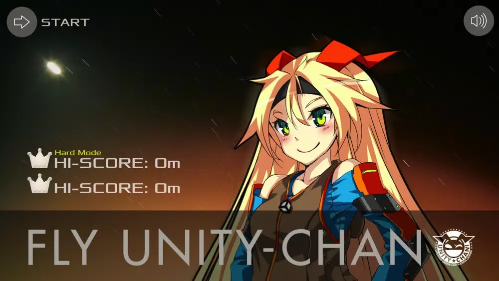 ภาพหน้าจอของ Fly Unity-Chan