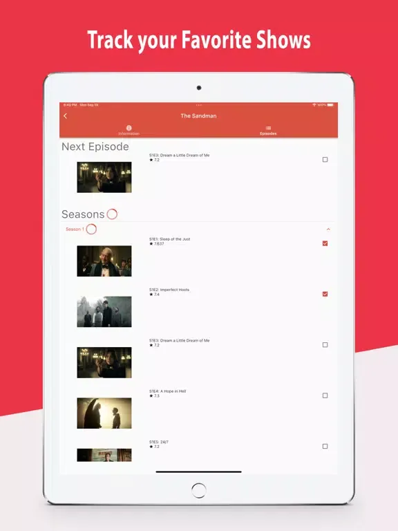 Captures d'écran de Hdo Play - Shows tracker iPad 