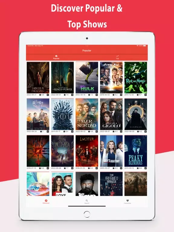 Captures d'écran de Hdo Play - Shows tracker iPad 