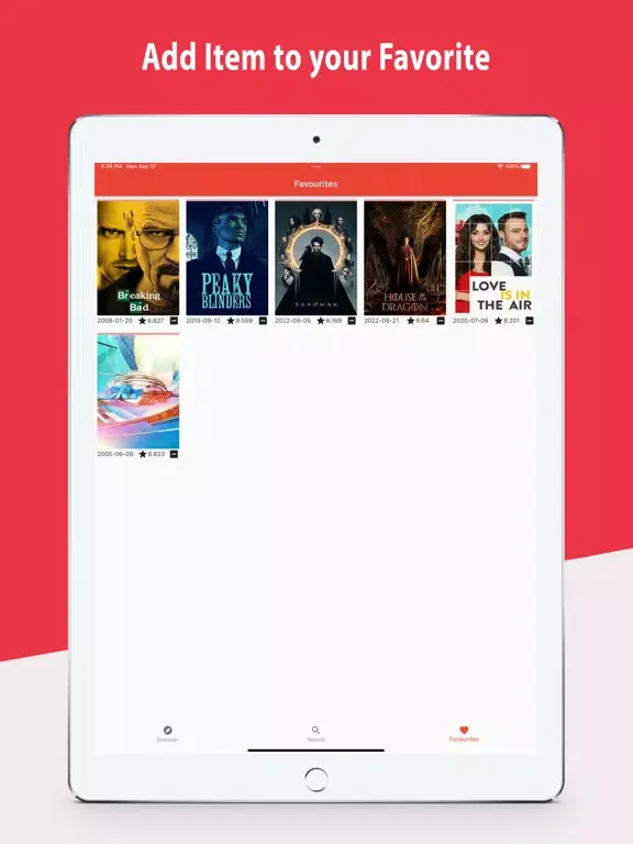Captures d'écran de Hdo Play - Shows tracker iPad 
