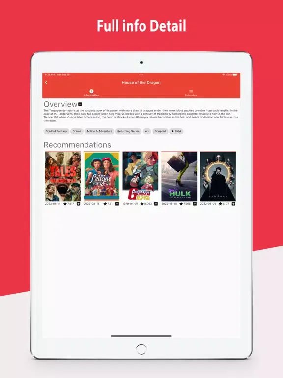 Captures d'écran de Hdo Play - Shows tracker iPad 