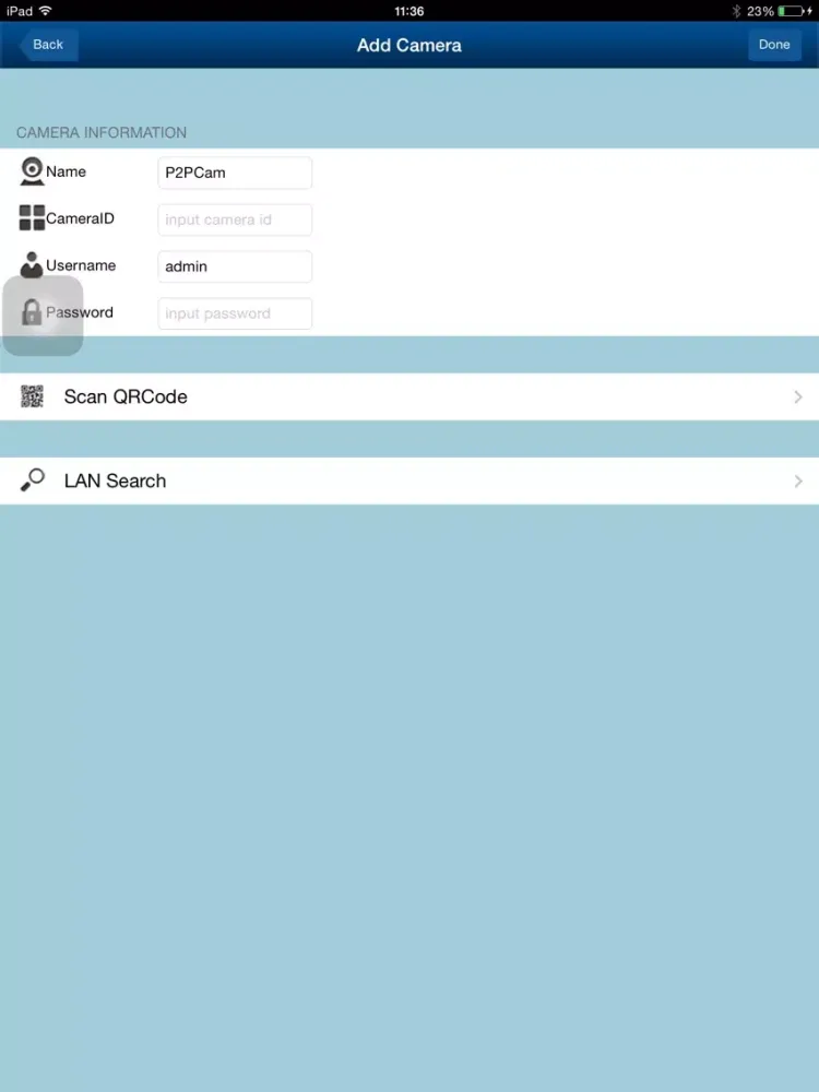 ภาพหน้าจอของ HD PTZ IPCam iPad 