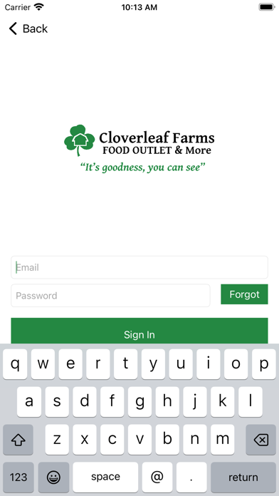 Capturas de tela do Cloverleaf Farms