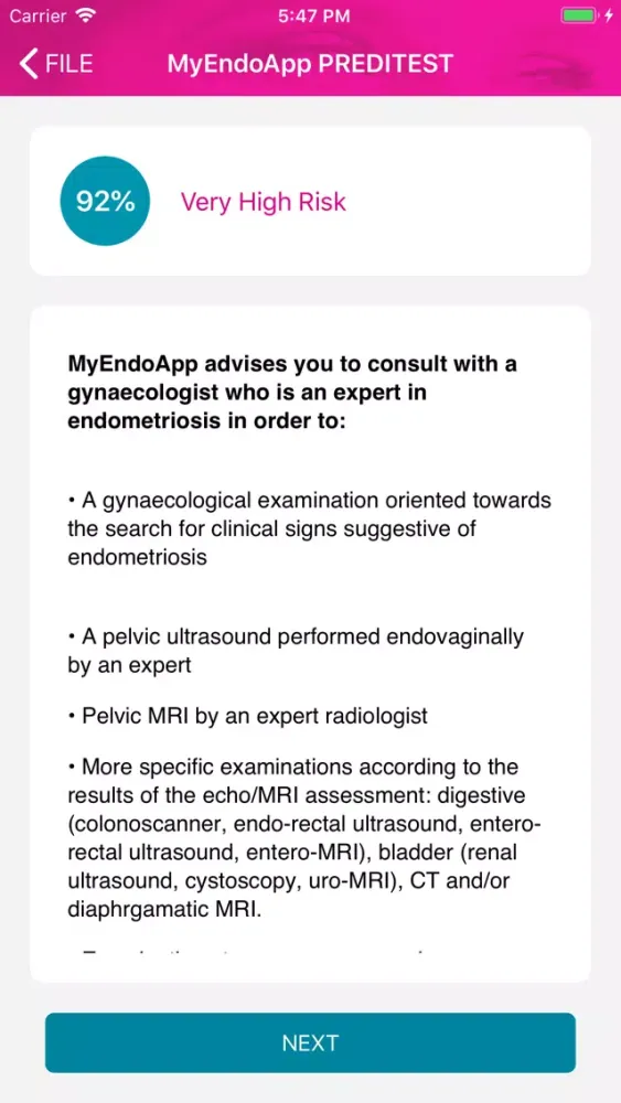 Скриншоты MyEndoApp