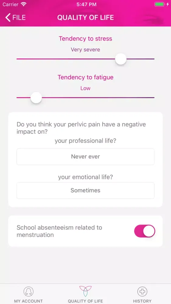 Скриншоты MyEndoApp