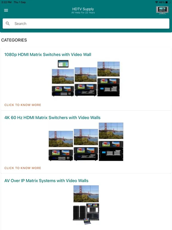 Capturas de pantalla de HDTV Supply Catalog iPad 