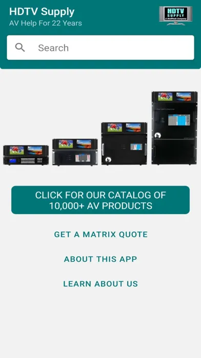 Capturas de pantalla de HDTV Supply Catalog