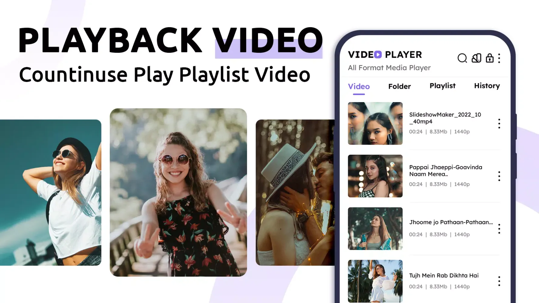 Capturas de tela do HD Video Player