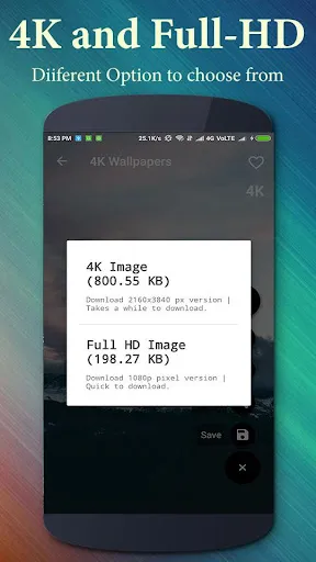 Screenshot di 4K Wallpapers (Ultra HD Backgr