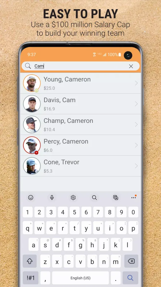 Capturas de pantalla de H2H Fantasy Golf