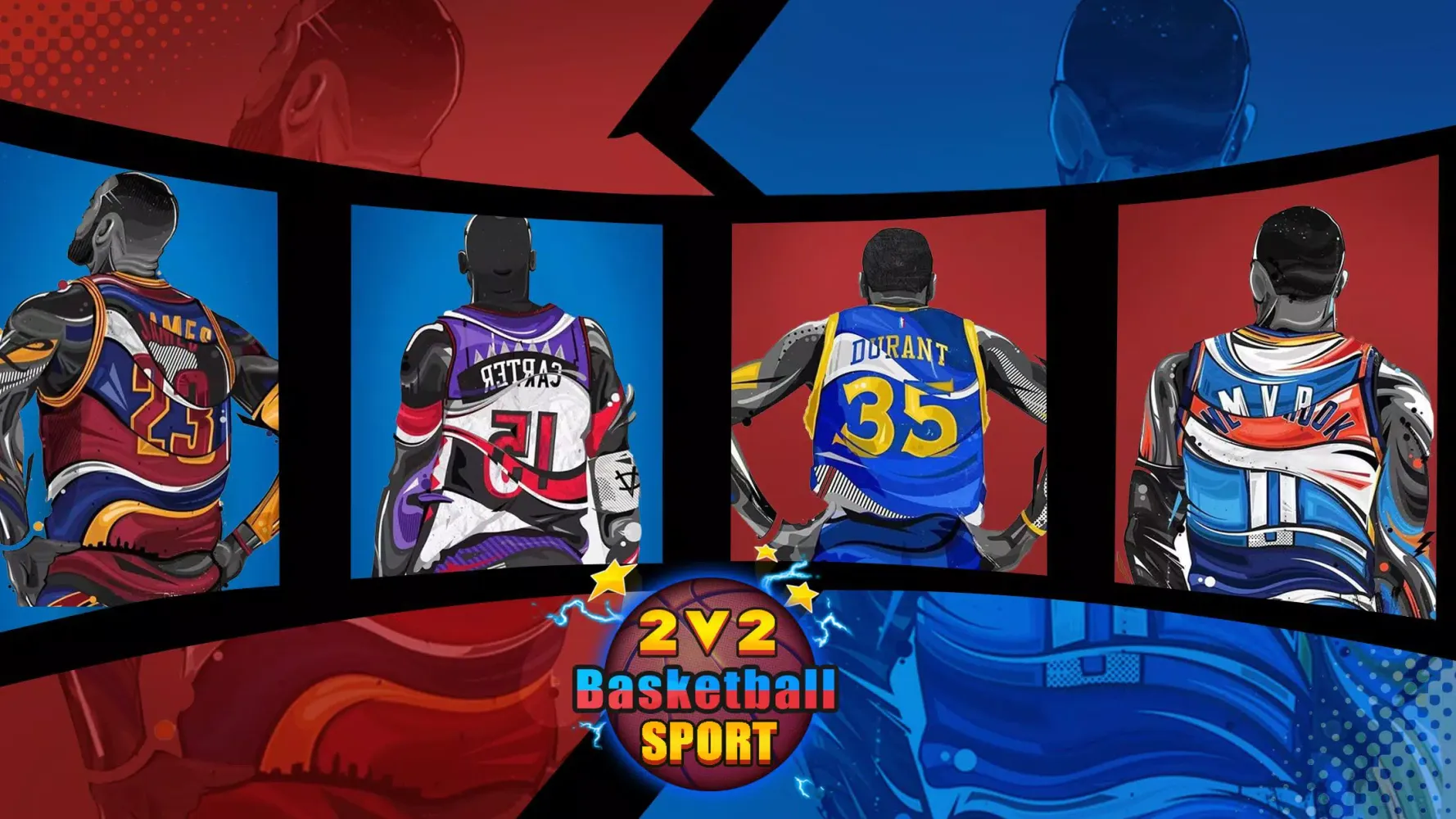 Capturas de pantalla de 2 VS 2 Basketball Sports