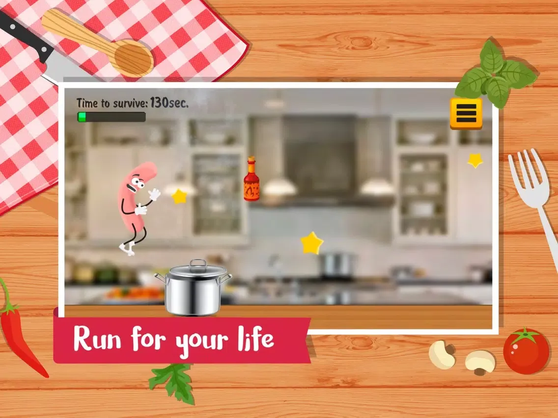 Tangkapan skrin Sausage Run - Party Escape iPad 