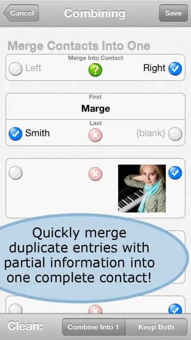 ContactClean Pro - Address Book Cleanup & Repair سکرین شاٹس