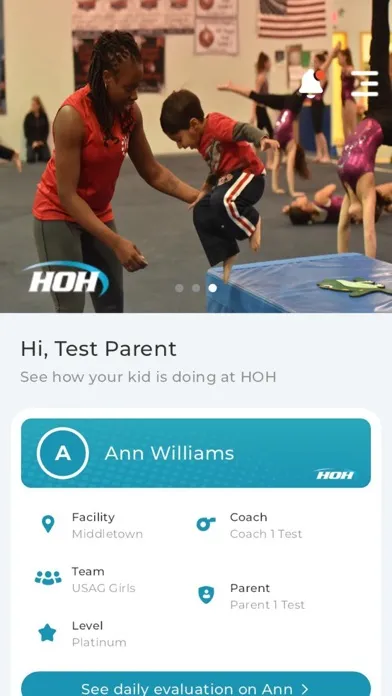 Tangkapan skrin HOH - Athlete Progress Tracker
