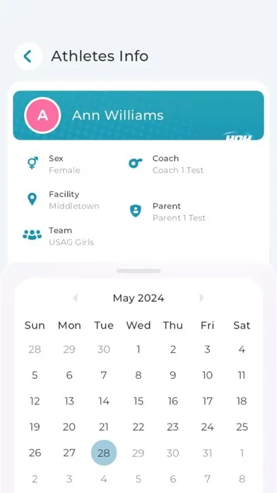 Tangkapan skrin HOH - Athlete Progress Tracker